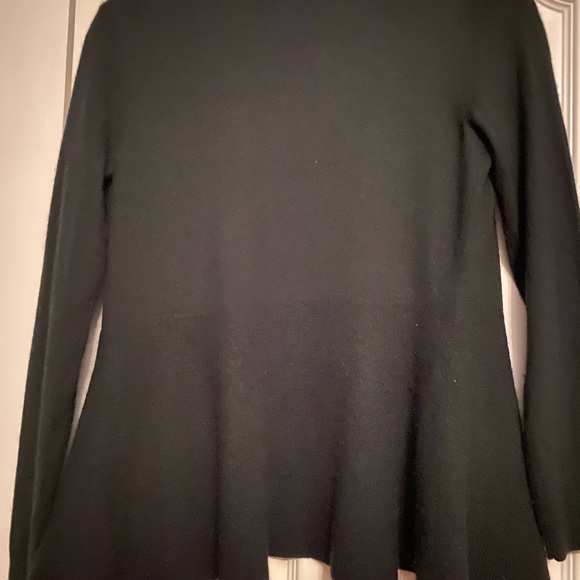 Nannette Lepore Extra fine Merino blend black cardigan - Picture 6 of 7